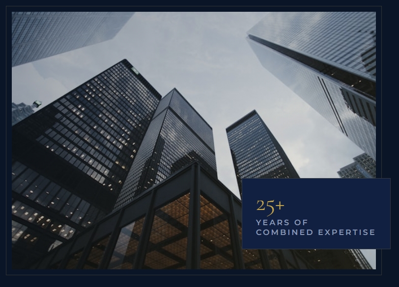 Skyline of glass towers — institutional capital at work
